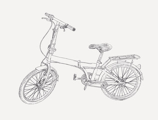 Obraz premium hand drawn modern bike , sketch vector.