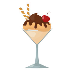 ice cartoon colorful cream dessert vector illustration chocolate food sweet cold isolated icon snack cone tasty fruit frozen candy bar party delicious