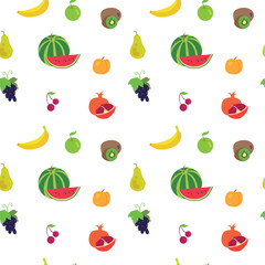 Fruit pattern on a white background