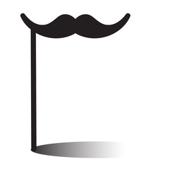 Icon with a mustache on a stick