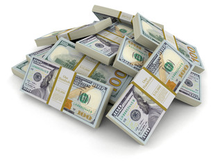 Pile of Dollars. Image with clipping path - 151475693
