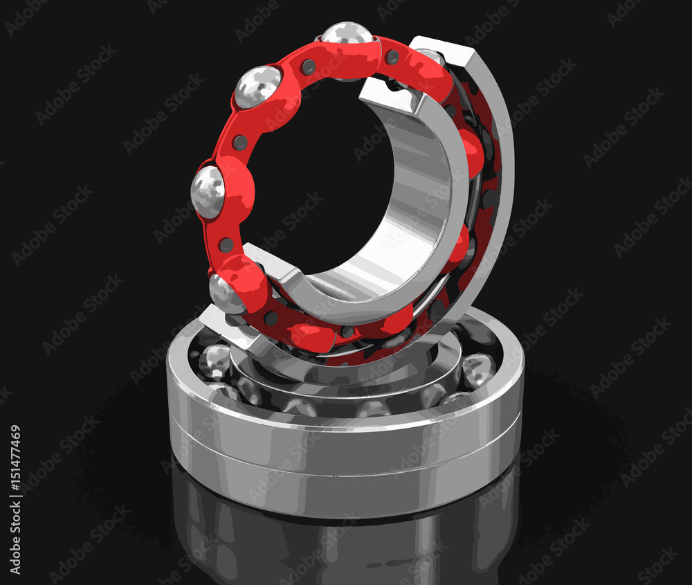 Poster bearings. image with clipping path