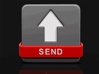 Sign send. Image with clipping path