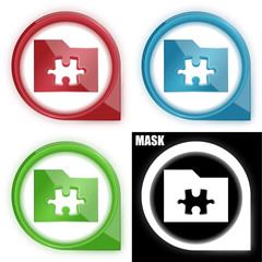 Obraz premium ikona w okręgu ze strzałką i blaskiem zestaw