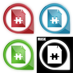 Obraz premium ikona w okręgu ze strzałką i blaskiem zestaw