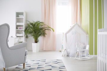 Play tent and rocking horse