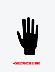 Fototapeta na wymiar Hand silhouette icon, Vector