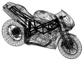 Blueprint motorcycle – isolated
