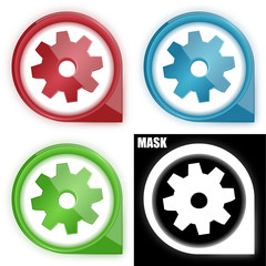 ikona w okręgu ze strzałką i blaskiem zestaw © vempireart