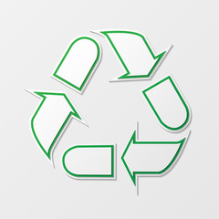 Recycling arrows symbol