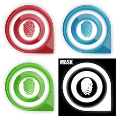 ikona w okręgu ze strzałką i blaskiem zestaw © vempireart