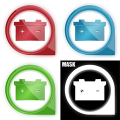 ikona w okręgu ze strzałką i blaskiem zestaw © vempireart