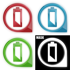 ikona w okręgu ze strzałką i blaskiem zestaw © vempireart