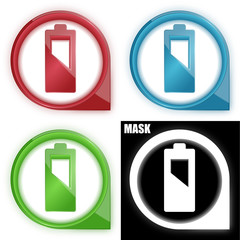 ikona w okręgu ze strzałką i blaskiem zestaw © vempireart