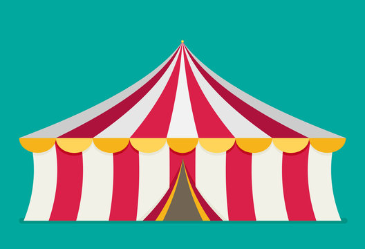 Circus tent vector, flat design