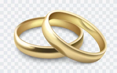 Fotobehang vector wedding rings © bioraven