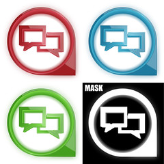 ikona w okręgu ze strzałką i blaskiem zestaw © vempireart