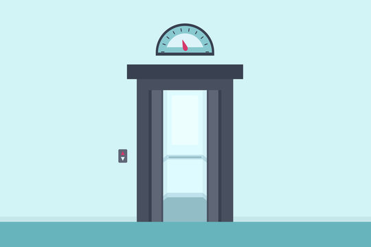 empty elevator with open doors