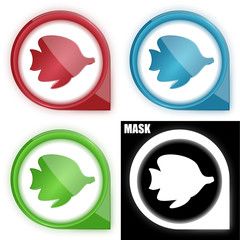 ikona w okręgu ze strzałką i blaskiem zestaw © vempireart