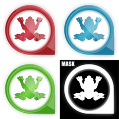 ikona w okręgu ze strzałką i blaskiem zestaw