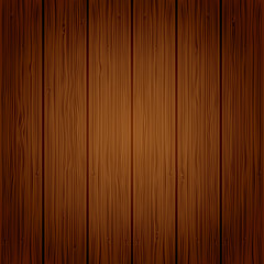 Vector wooden texture. Warm brown colored vertical wood planks background.
