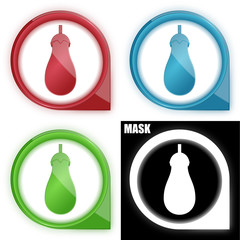 ikona w okręgu ze strzałką i blaskiem zestaw