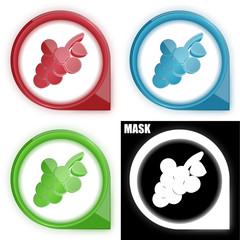 ikona w okręgu ze strzałką i blaskiem zestaw