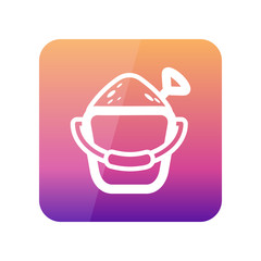 Sand Bucket and Shovel icon. Summer. Vacation