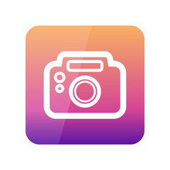 Photo Camera outline icon. Summer. Vacation