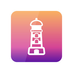Lighthouse outline icon. Summer. Vacation