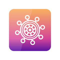 Helm outline icon. Summer. Marine