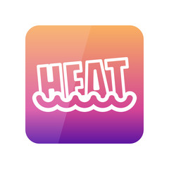 Heat outline icon. Summer. Vacation