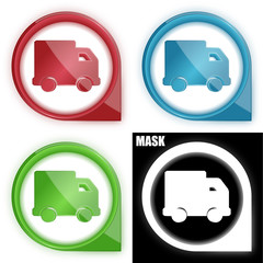 ikona w okręgu ze strzałką i blaskiem zestaw © vempireart