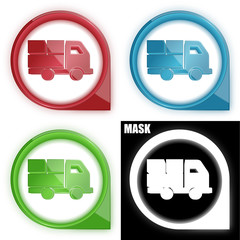 ikona w okręgu ze strzałką i blaskiem zestaw © vempireart