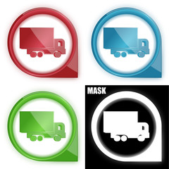 ikona w okręgu ze strzałką i blaskiem zestaw © vempireart