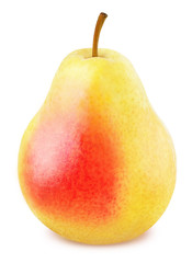 Ripe yellow pear isolated