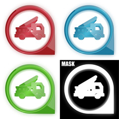 ikona w okręgu ze strzałką i blaskiem zestaw © vempireart