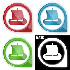 ikona w okręgu ze strzałką i blaskiem zestaw © vempireart