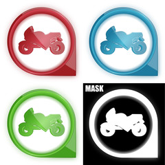 ikona w okręgu ze strzałką i blaskiem zestaw © vempireart