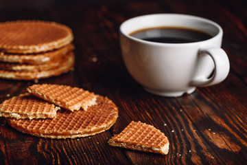 Dutch Waffles with Coffee.