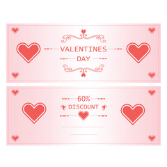 Vector icon of valentine day greeting cards with heart for sale