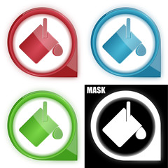 ikona w okręgu ze strzałką i blaskiem zestaw © vempireart