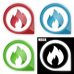 ikona w okręgu ze strzałką i blaskiem zestaw