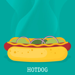 Hotdog icon great for any use. Vector EPS10.
