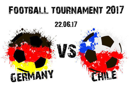 Banner football match Germany vs Chile