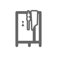 Cloakroom on the beach icon. Summer. Vacation