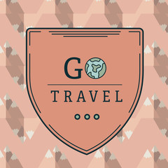 Vector symbol reading go travel