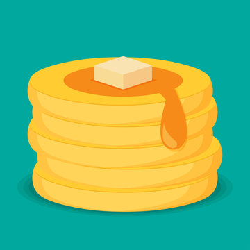 Isometric icon of pancakes