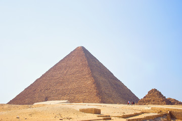 Fototapeta na wymiar Pyramid of Egypt. View of the Giza Pyramids. Egypt. Cairo.