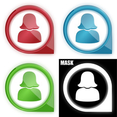 ikona w okręgu ze strzałką i blaskiem zestaw